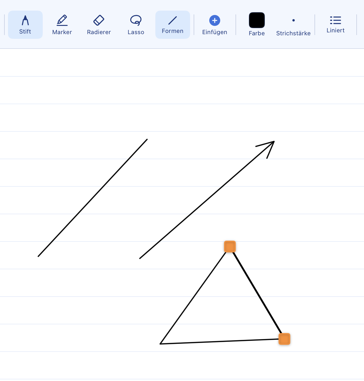 Editable lines